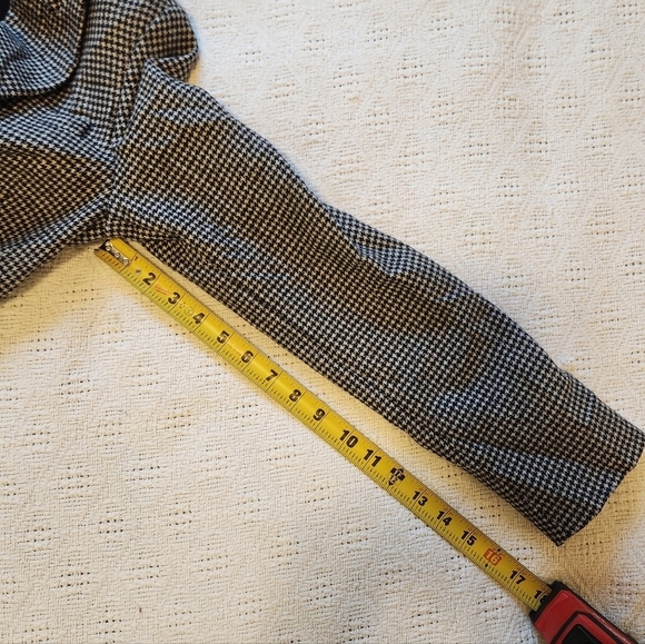 Stylish Houndstooth ALL SAINTS Wool Blend Blazer Size 0 - Picture 7 of 11